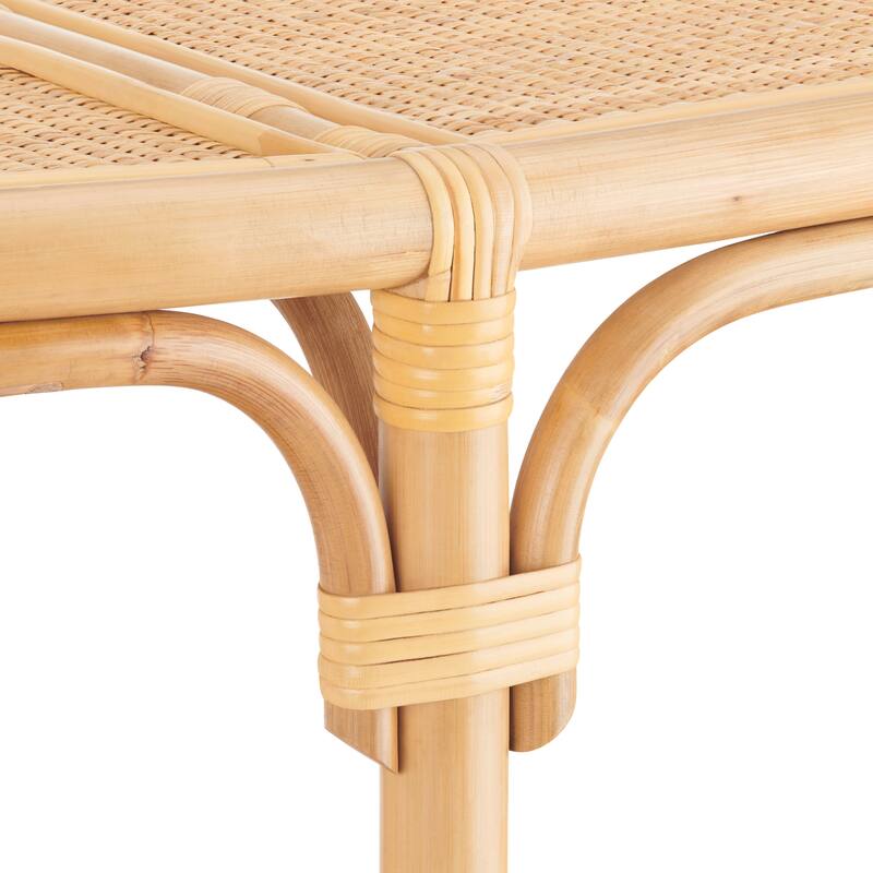 59.5 in Tan Raffia 3 Shelf Accent Console_Sofa Table