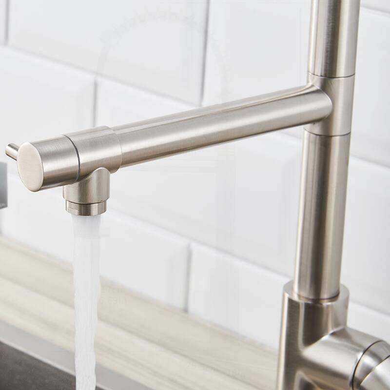 Commercial Kitchen Faucet with Pull Down Sprayer