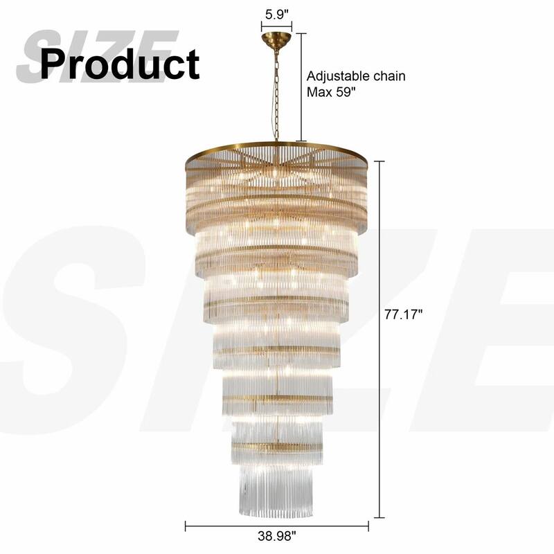 KAYLA 77"H Seven-LayerStriped Column StairLight