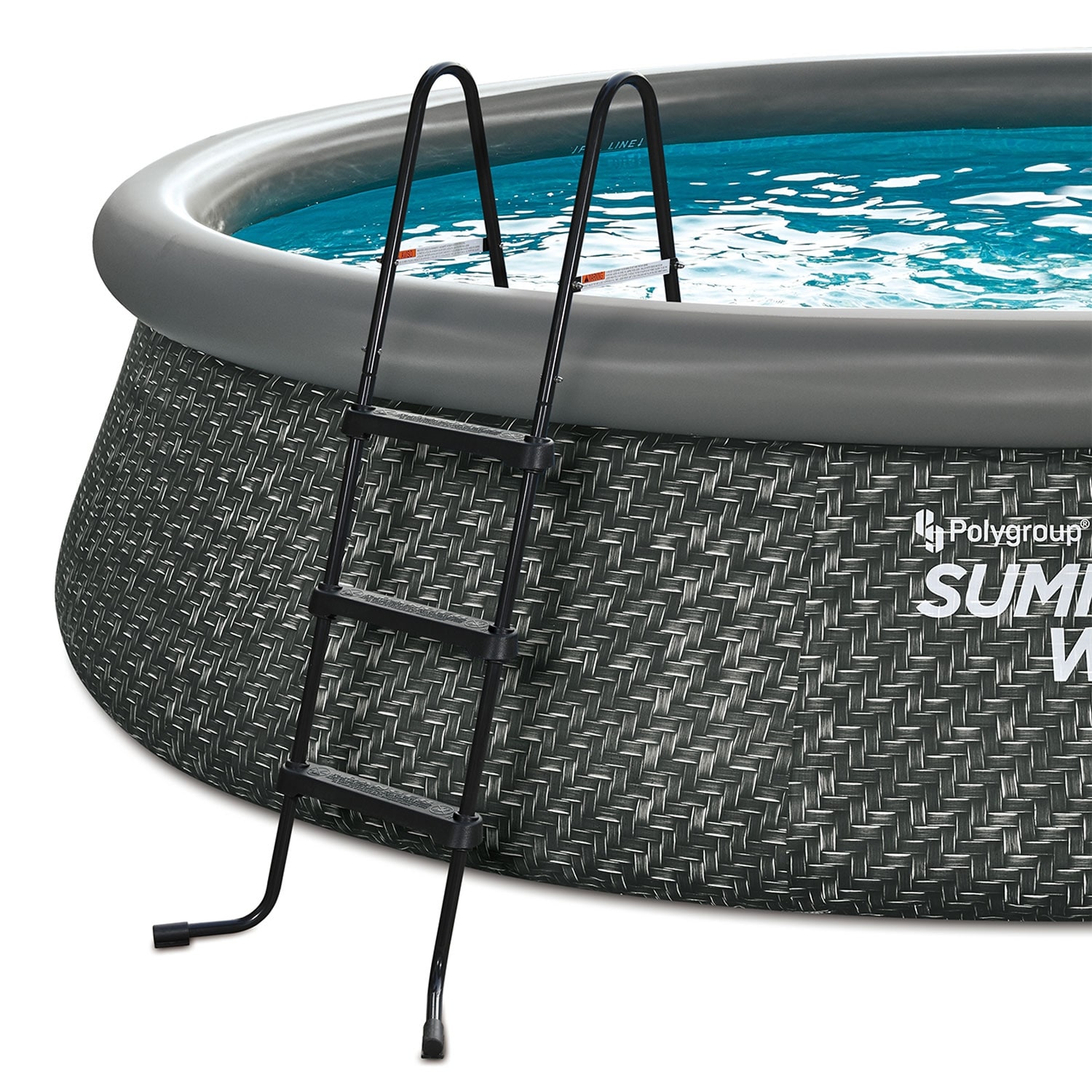 Summer Waves 36 Inch SureStep Outdoor Above Ground Swimming Pool