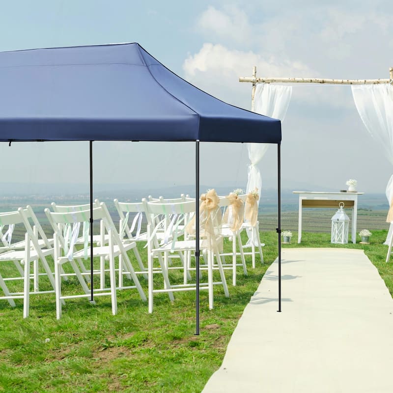 10x15 Pop Up Canopy Tent, Heavy Duty Party Tent, Navy