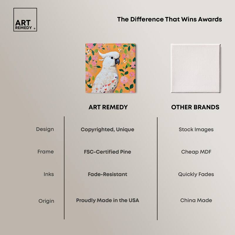 White Cockatoo II Canvas by Art Remedy, Gallery Wrapped