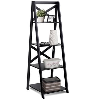 Strickland 4-Tier X-accent Ladder Storage Shelf