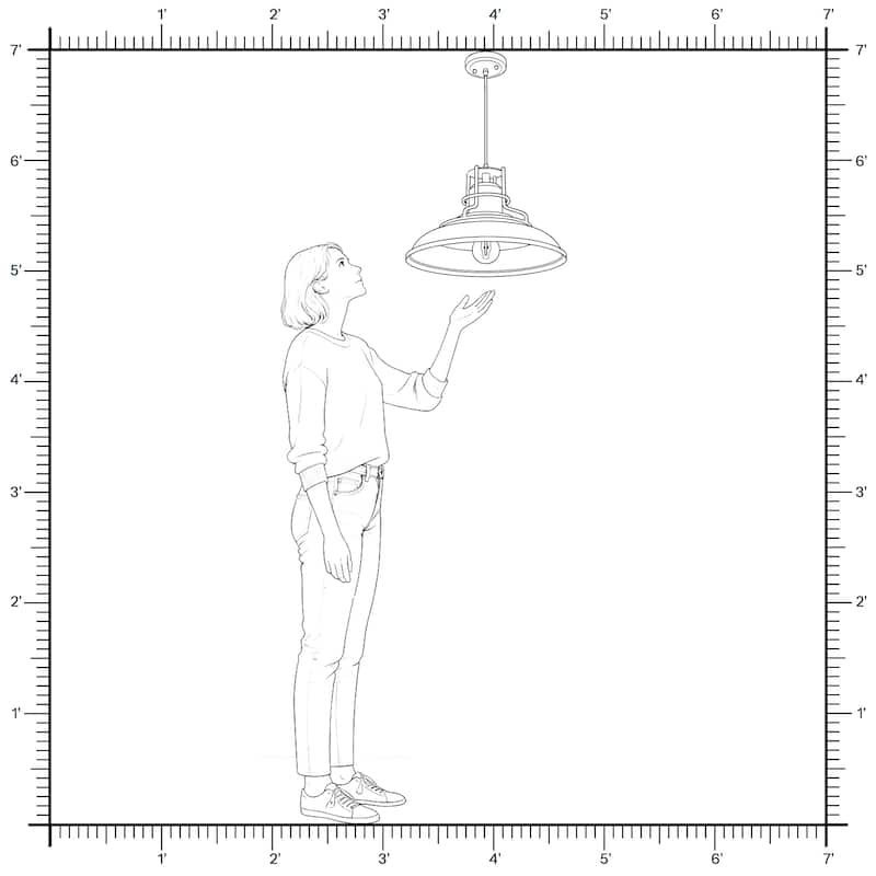 Farmhouse Vintage Barn Pendant Light Oil with Rubbed Bronze Finish