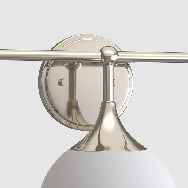 YANSUN 3-Light Vanity Light Bath Fixture with Curved Metal Arms