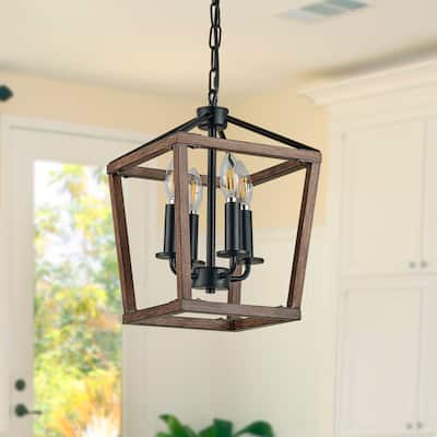 4 LT wood brush iron light, adjustble length