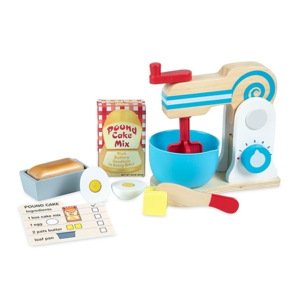 slide 1 of 1, Melissa & Doug Wooden Make-a-Cake Mixer Set - Multi