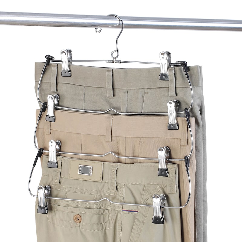 Organize It All 4 Tier Fold Up Skirt Hanger - 14"x0.5"x15"