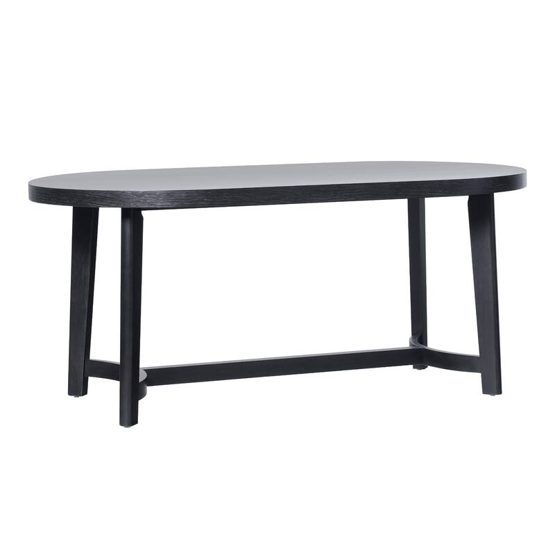 Middlebrook Modern Rustic Solid Oak Wood 70-inch Oval Dining Table