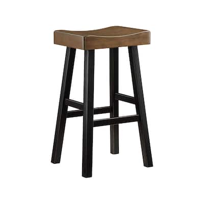 Transitional Design Bar Stools Set Of 2Pcs