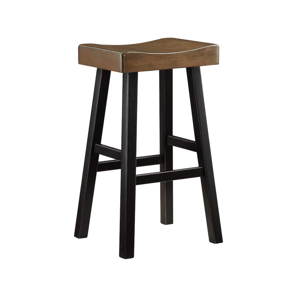 Transitional Design Bar Stools Set Of 2Pcs