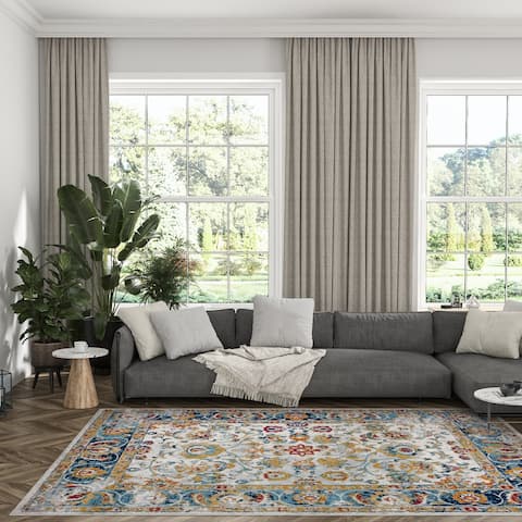 Gematria French Country Floral Indoor Area Rug