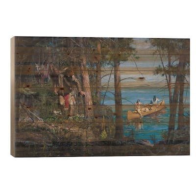 The Forest Is Watching Print On Wood by David Edward Kucera - Multi-Color