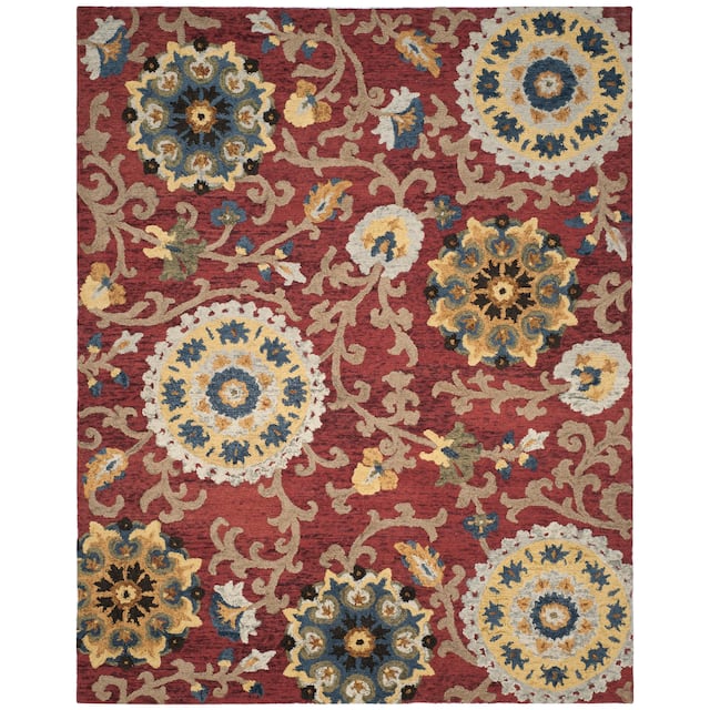 SAFAVIEH Handmade Blossom Nelia Modern Floral Wool Rug