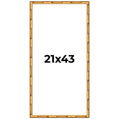 21x43 Frame Gold Bamboo Picture Frame Modern Photo Frame Includes UV Acrylic Shatter Guard Front Acid Free Foam Backing Board