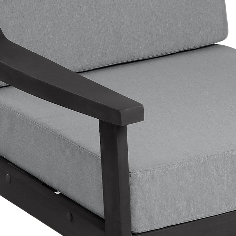 Set of 2 Outdoor Teak Wood Patio Chair with Cushion