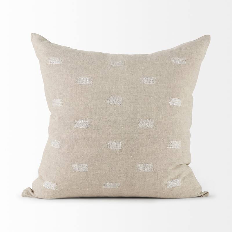 Lacey Beige & White Decorative Pillow Cover