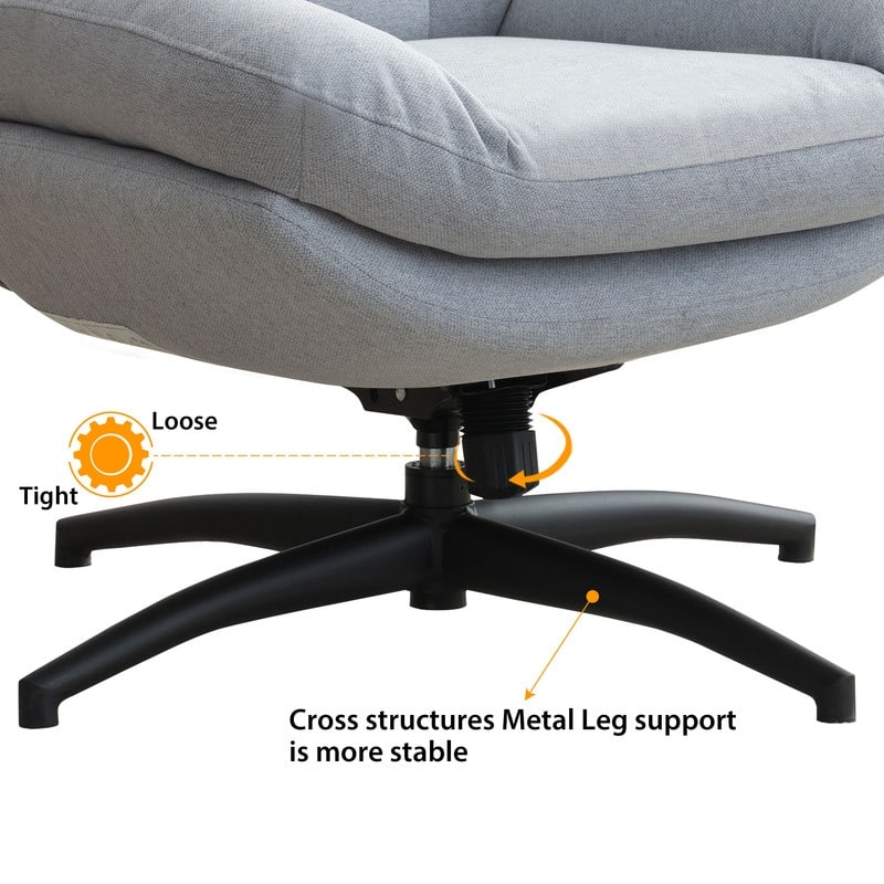 Swivel Accent Chair with Ottoman Rocker Chairs Ottoman Set Rocking Glider Lounge Reading Chair Footrest for Living Room Green