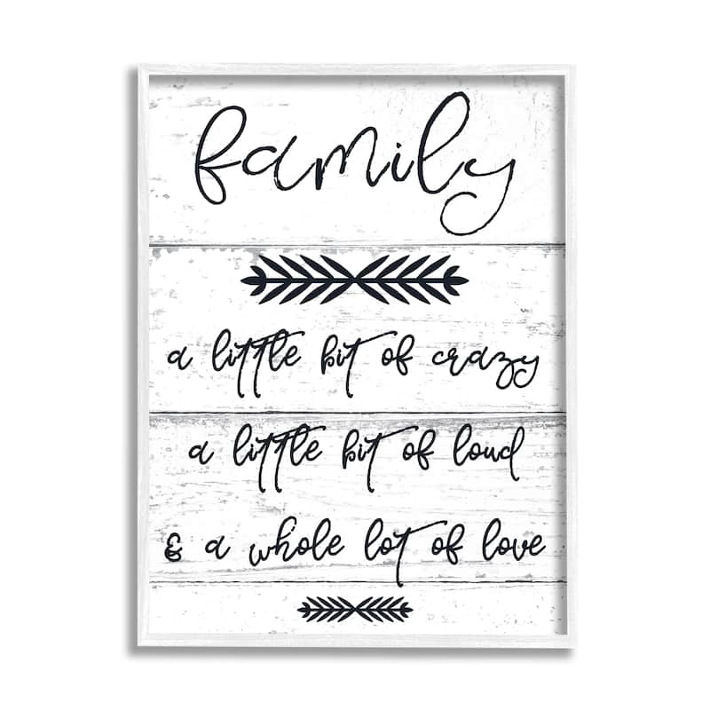 A Little Crazy Loud Love Family Framed Wall Art Bed Bath & Beyond