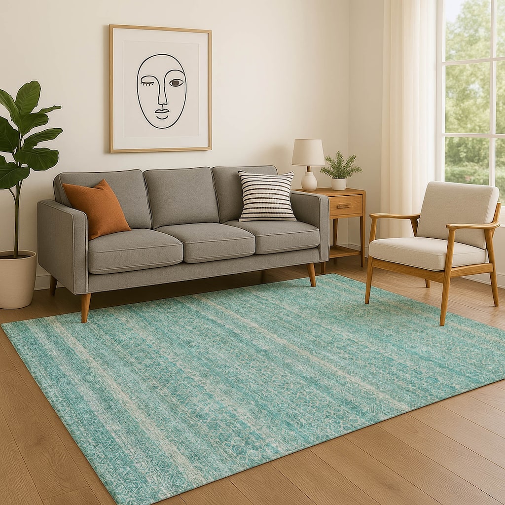 Premium Washable Super Soft Boho Stripes Mayfield Rug