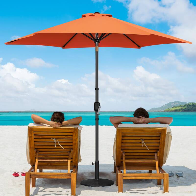 Yaheetech 9ft Patio Umbrella 8 Ribs with Push Button Tilt and Crank