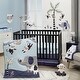 preview thumbnail 4 of 3, Lambs & Ivy Jungle Party 100% Cotton Monkey/Palm Tree Fitted Crib Sheet