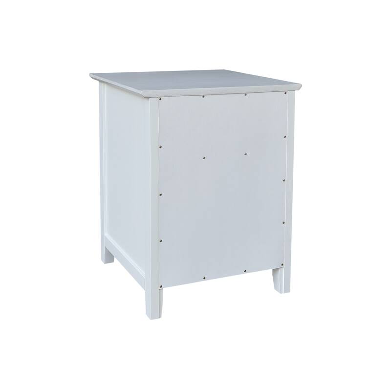 International Concepts Solid Wood Nightstand with Storage Cabinet