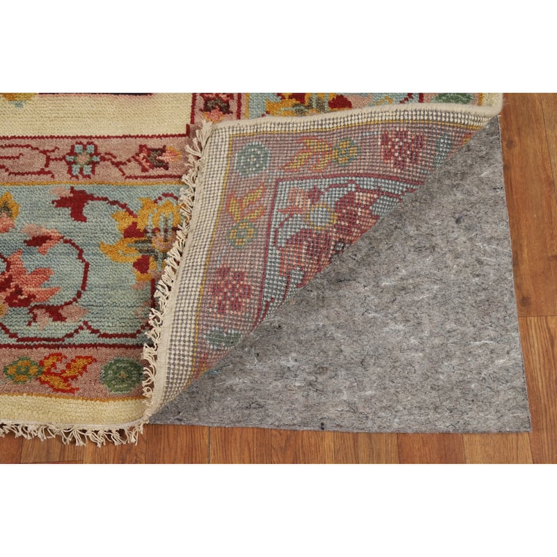 Pictorial Art Deco Indian Area Rug Handmade Wool Carpet - 8'1" x 10'1"