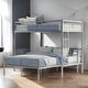preview thumbnail 22 of 58, Artsy Twin Over Full Metal Bunk Bed with Integrated Desk, Ladder and Quality Slats for Bedroom, Versatile Use