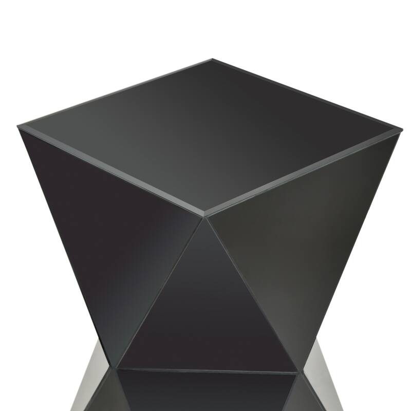 StyleCraft Prism Hourglass Glass Side Table