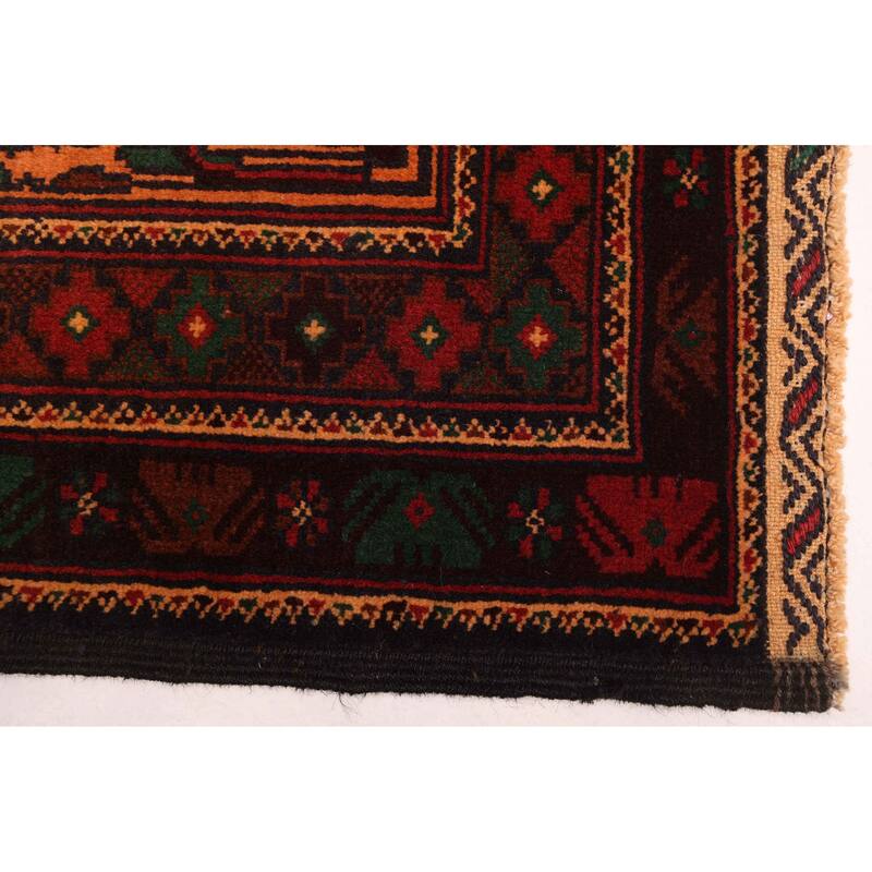 ECARPETGALLERY Hand-knotted Teimani Dark Navy Wool Rug - 3'8 x 6'4