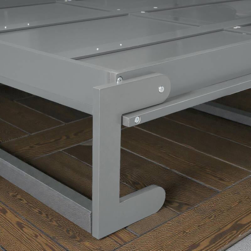 Full/Queen Size Murphy Bed Wall Bed with Sofa & Storage, Foldable Space-Saving Design with Cushion