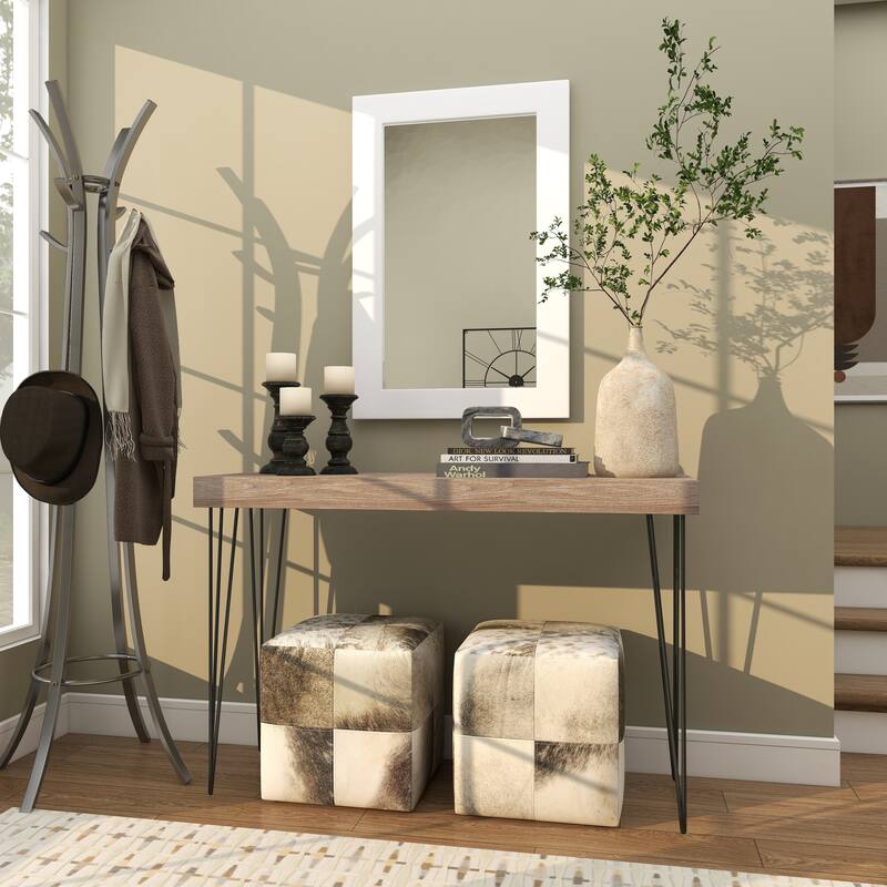 White Wooden Room Wall Mirror