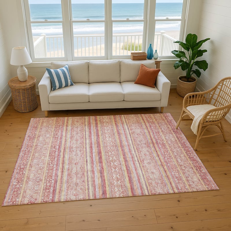 Premium Washable Super Soft Global Stripes Mayfield Rug