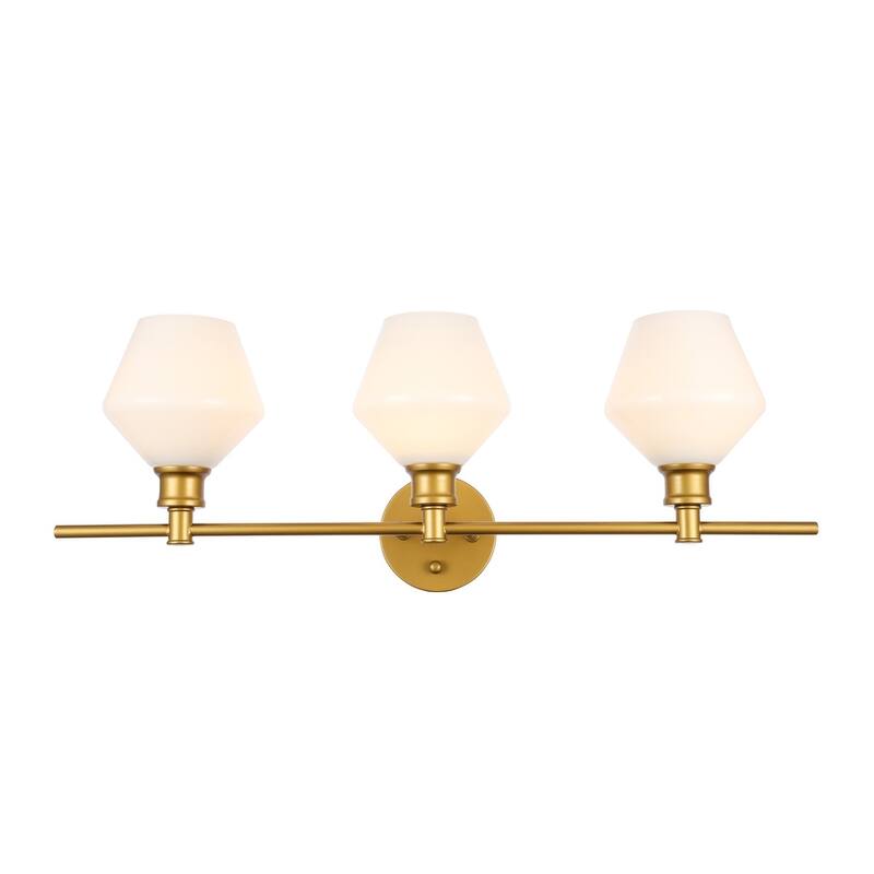 Gerald 3-Light Wall Sconce - 28.1/10.2 - 28.1/10.2 - Brass/Frosted