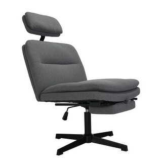 Homy Casa Fabric Modern Upholstered Swivel Executive Chair Ergonomic ...