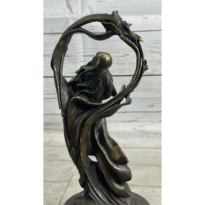 Dream Goddess By Renowned French Artist Augustine Moreau Bronze Sculpture Statue