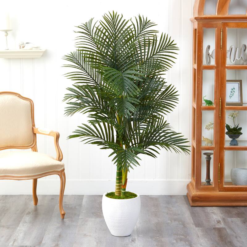 Artificial Palm Tree with Planter - 5ft Indoor Tropical Tree Décor - Green - 51-60 Inches