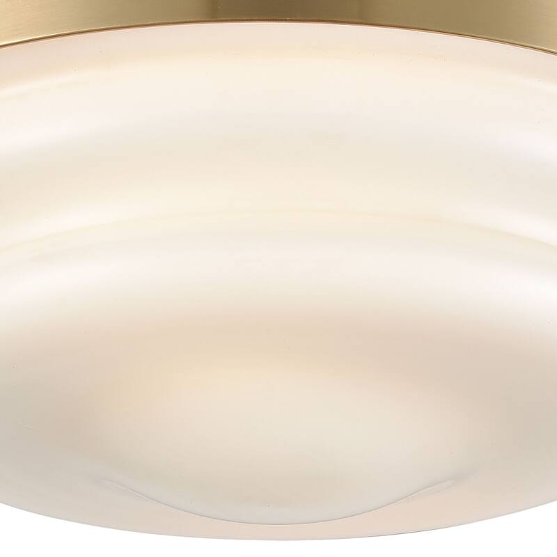 Elk Home Riley Satin Brass With Opal Blown Glass 2 Light Flush Mount