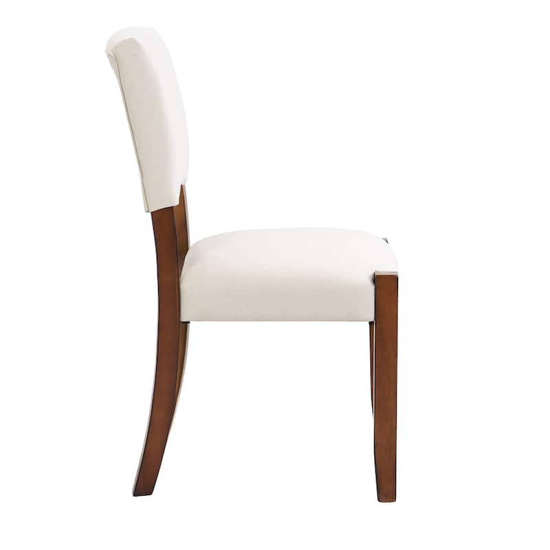 Set of 4 Modern Upholstered Dining Chairs Office Chair Reception Chair Accent Chair Armless Chair with Wood Legs