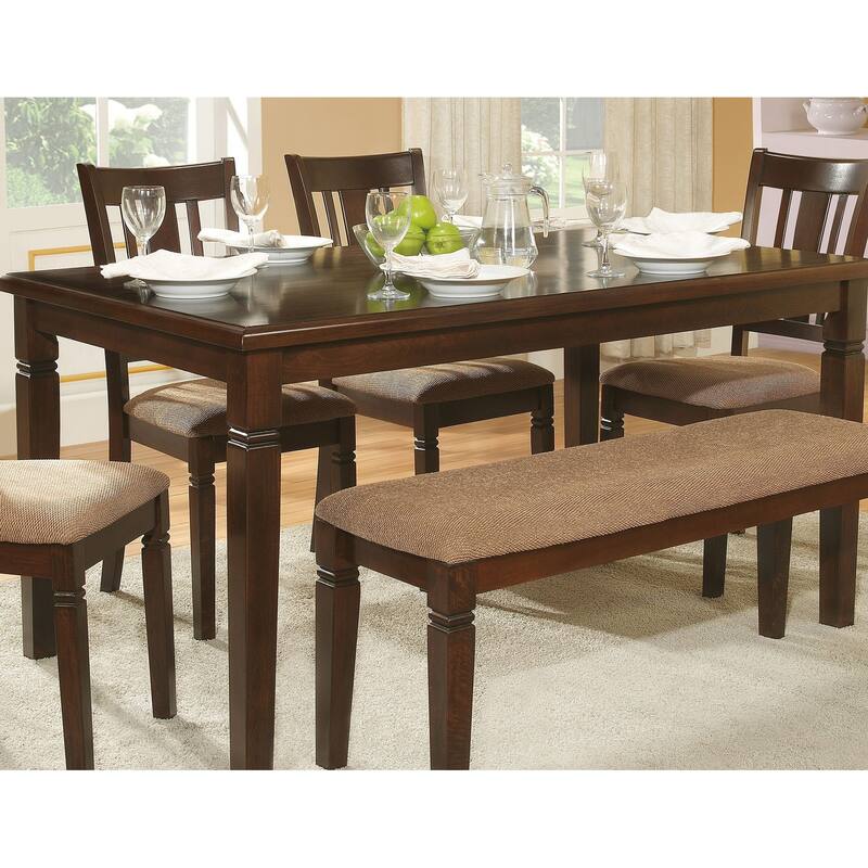 Espresso Finish Transitional Style 1pc Dining Table Oak Veneer Wood Casual Dining Room Furniture
