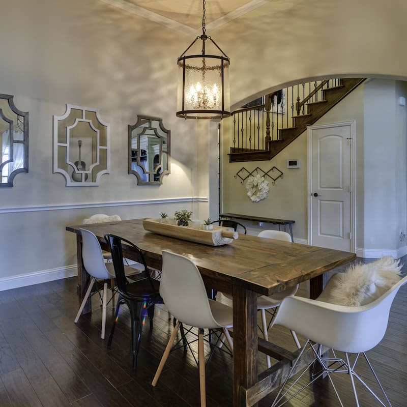 4 - Light Farmhouse Lantern Glass Drum Chandelier for Entryway