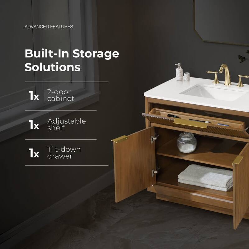 Ove Decors XANDER-36 Xander 36" Free Standing Single Basin Vanity Set