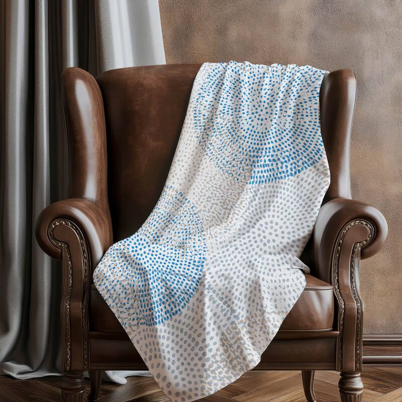 Premium Machine Washable Contemporary Burst Sherpa Throw Blanket