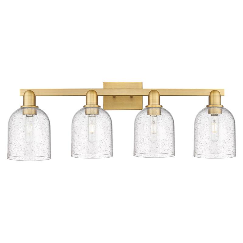 Innovations Lighting Endless Possibilities Arcadia - Bella - 4 Light 33" Bath Vanity Light - Brushed Brass/Seedy