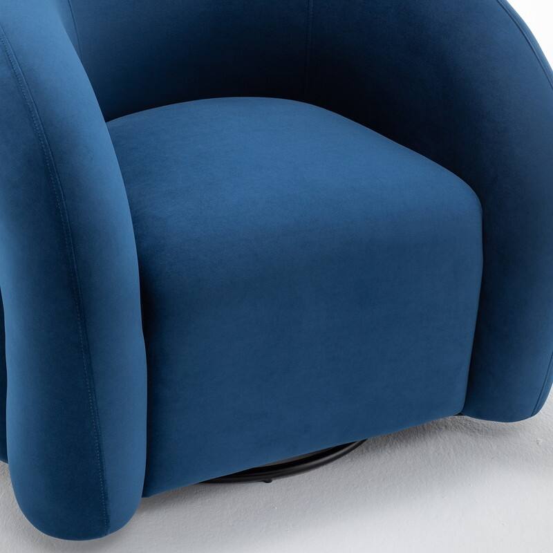 SEYNAR Modern Glam Velvet 360 Degree Swivel Accent Armchair with Tufted Back Set of 2