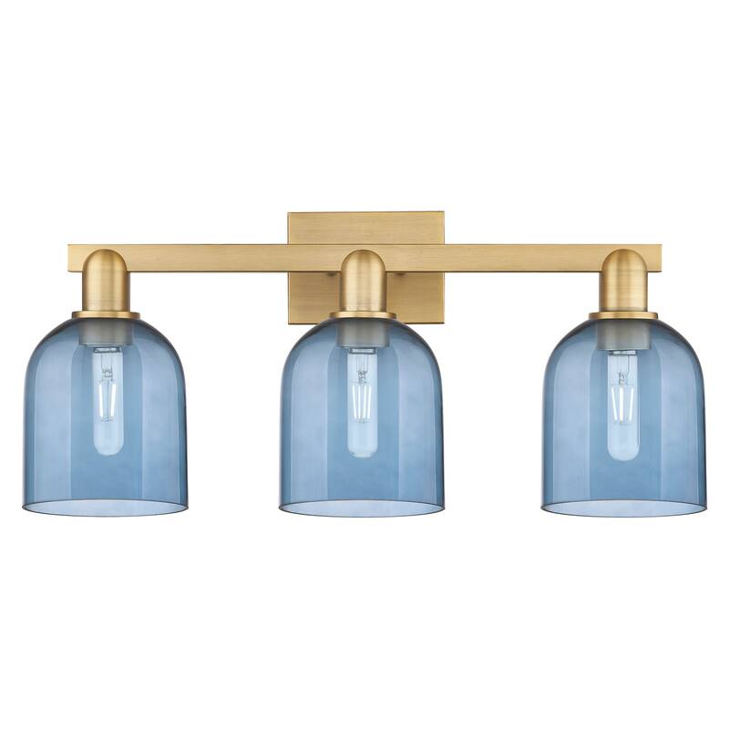 Innovations Lighting 716-3W-12-25 Bella Vanity Bella 3 Light 25" Wide - Brushed Brass / Blue