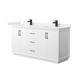Option White / Carrara Cultured Marble Top / Matte Black