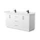 Option White / Carrara Cultured Marble Top / Matte Black