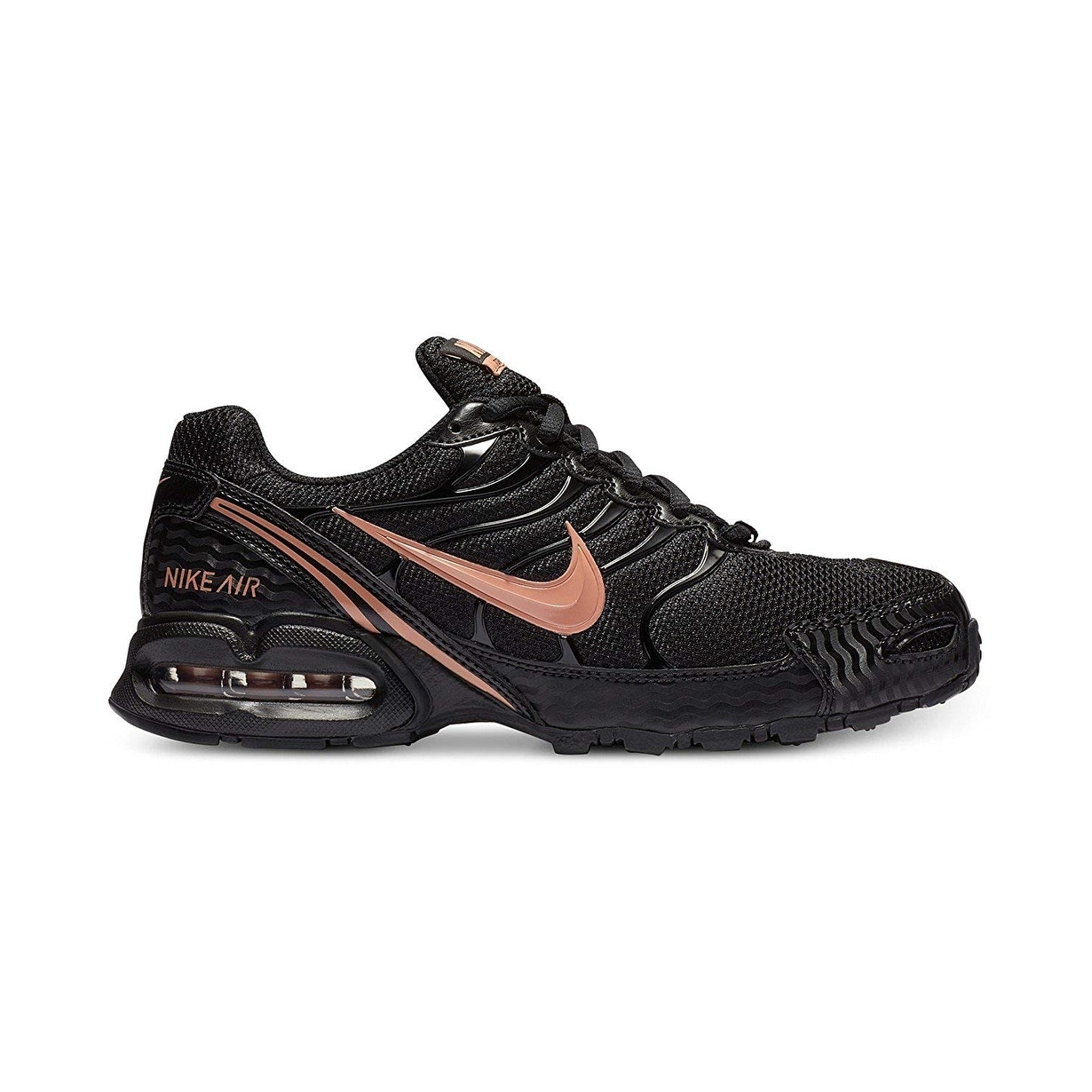 nike shoes rose gold and black